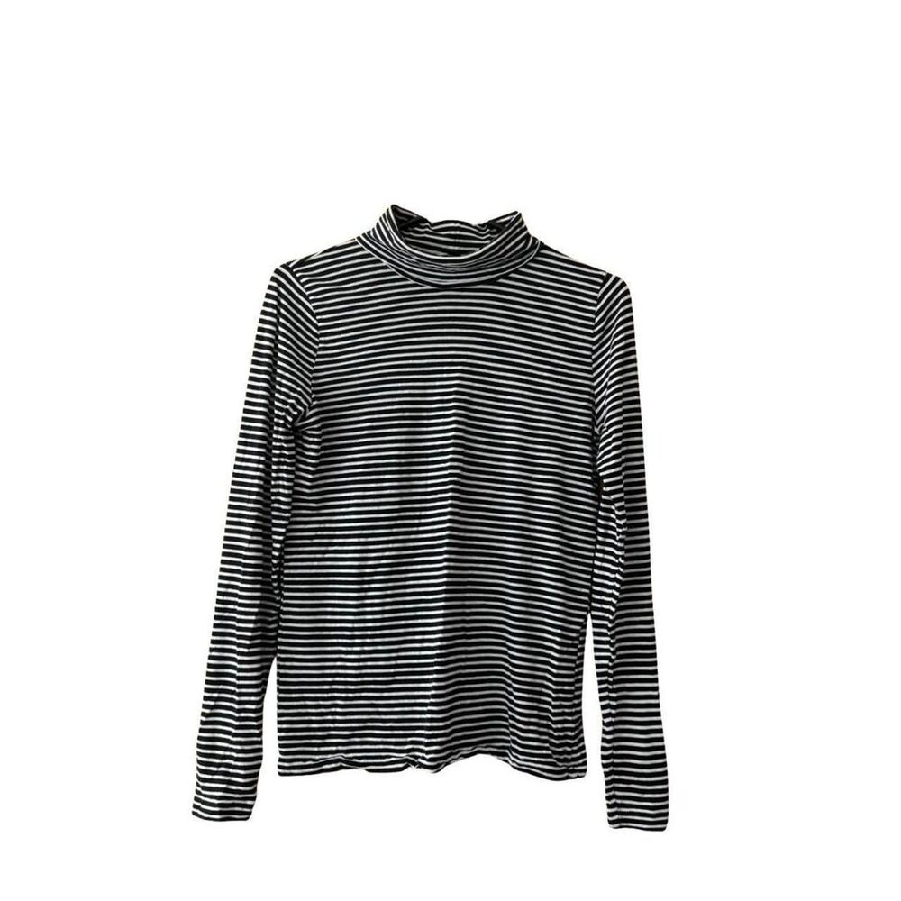 Jcrew Women's Black and Grey T-shirt